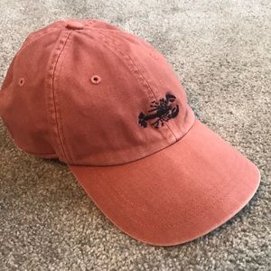 Jcrew ball cap lobster embroidered faded red